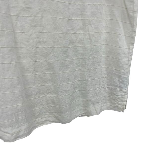 NWT J. McLaughlin Cailin Blouse Ecru Eyelet Lace Sleeves Linen Blend Medium - Picture 3 of 7